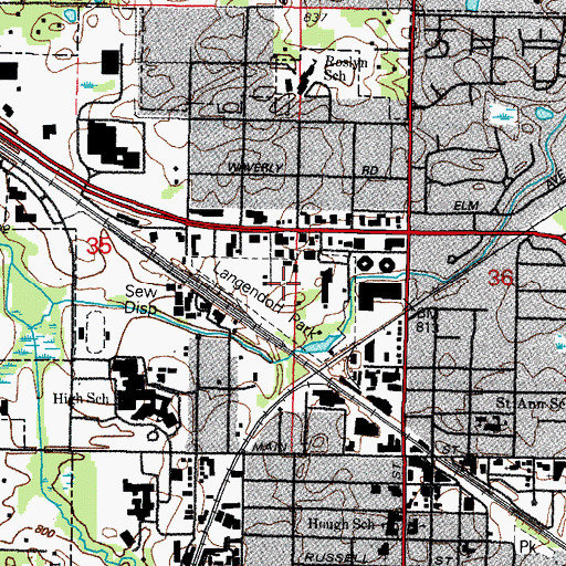 Topographic Map of North Side Park, IL