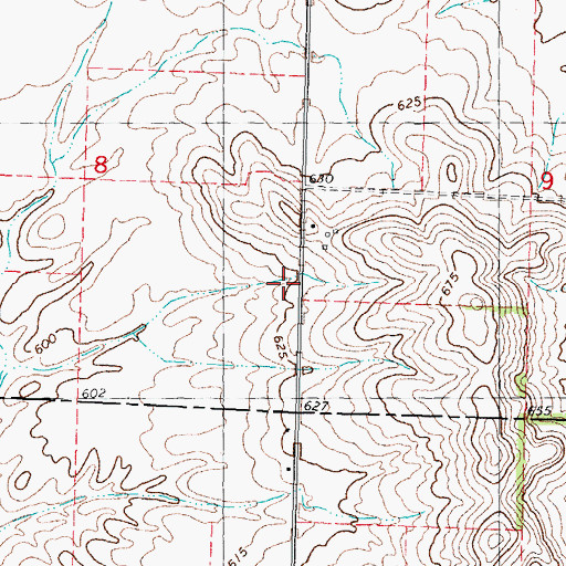 Topographic Map of North Side School (historical), IL