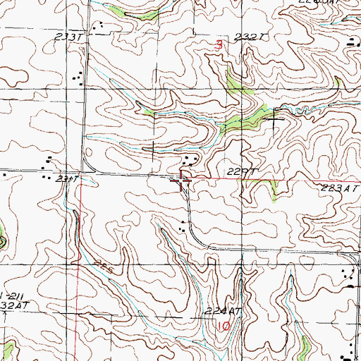 Topographic Map of North Star School (historical), IL