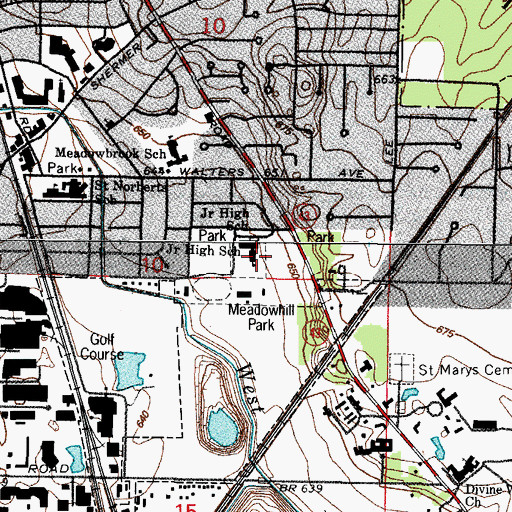 Topographic Map of Northbrook Park, IL
