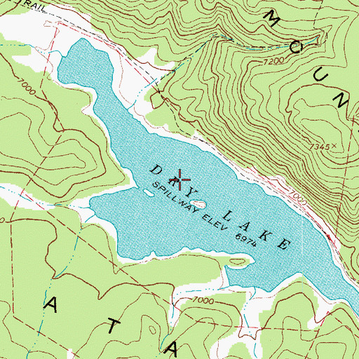 Topographic Map of Dry Lake, AZ