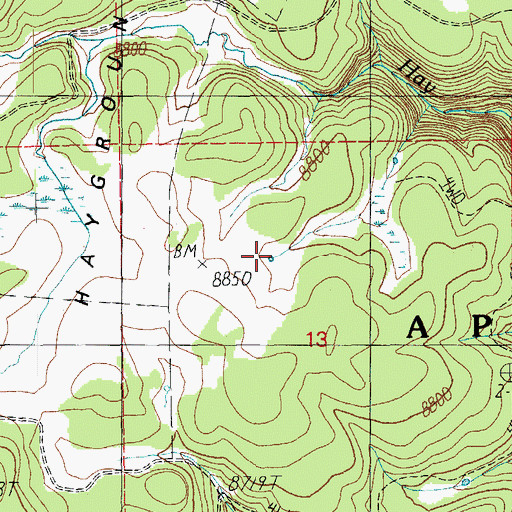 Topographic Map of Section Thirteen Tank, AZ