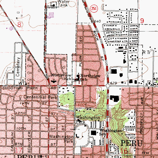 Topographic Map of Northview Elementary School, IL