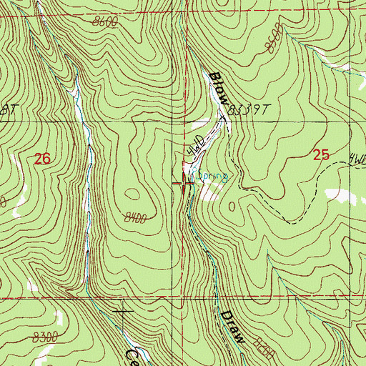 Topographic Map of Center Fire Tank, AZ