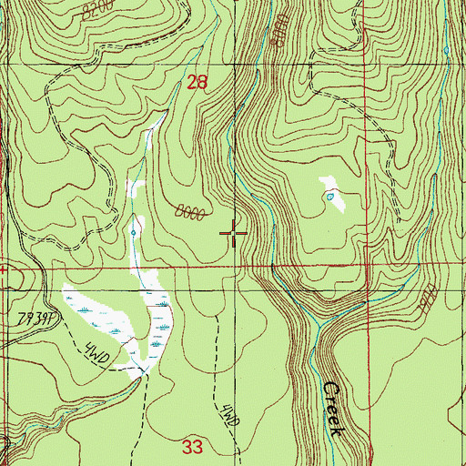 Topographic Map of Dry Tank, AZ