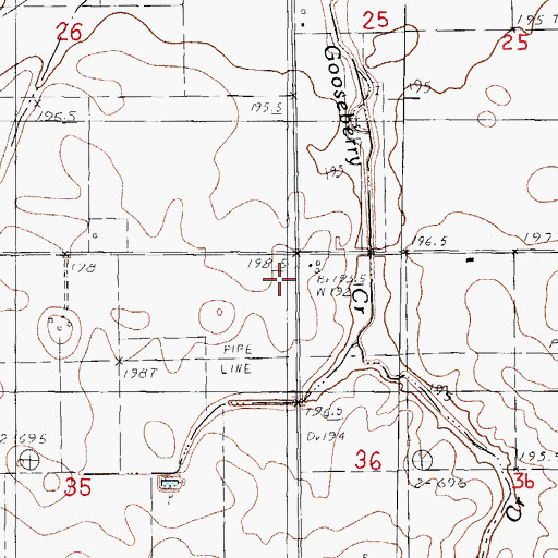 Topographic Map of O Brien School (historical), IL
