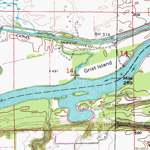Topographic Map of O'Brien Run, IL