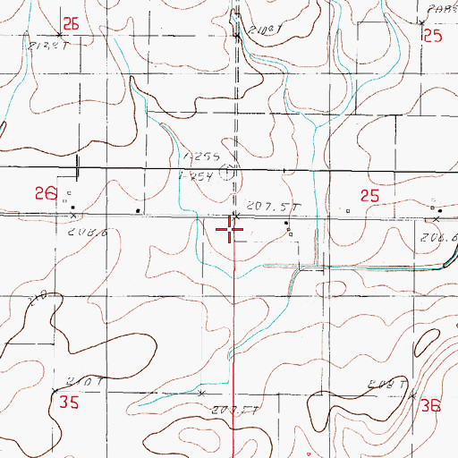 Topographic Map of O'Hara School (historical), IL