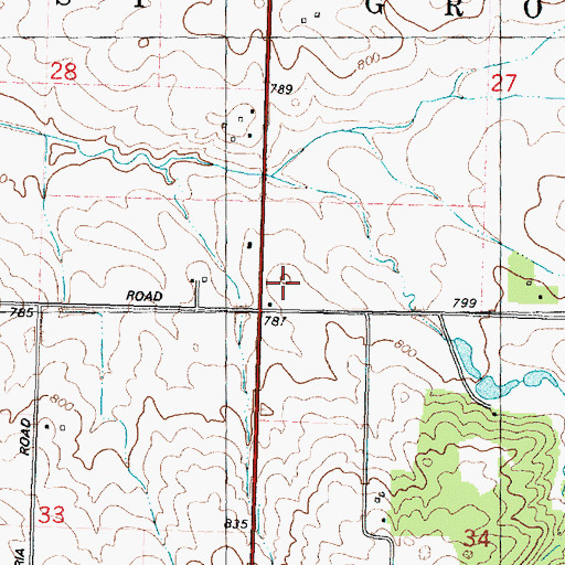 Topographic Map of O'Neill School (historical), IL