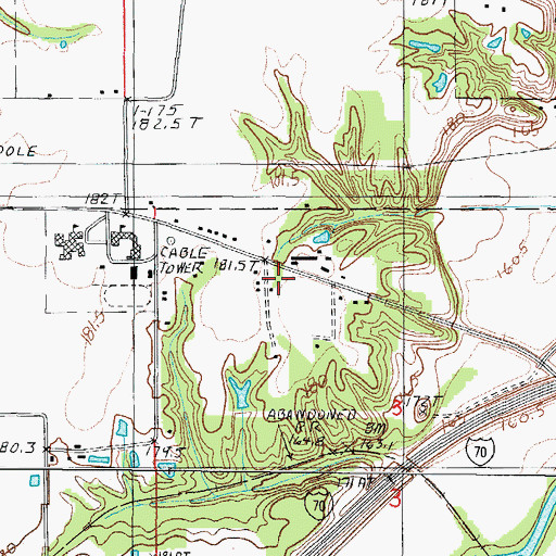Topographic Map of Oak Chapel School (historical), IL