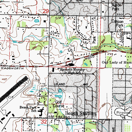 Topographic Map of Kenneth Murphy Junior High School, IL