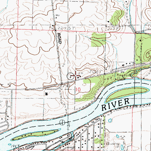 Topographic Map of Oak Forest School (historical), IL