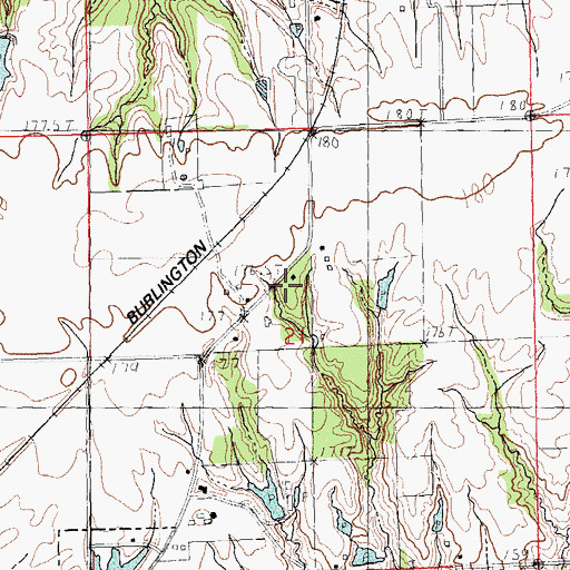 Topographic Map of Oak Grove School (historical), IL