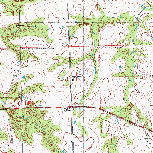 Topographic Map of Oak Grove School (historical), IL