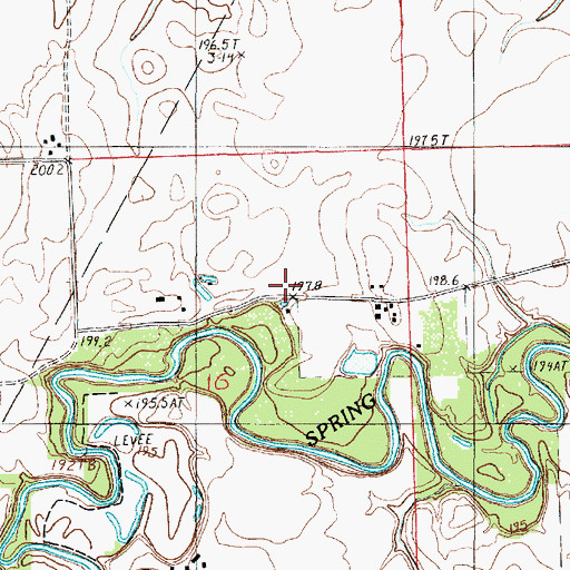 Topographic Map of Oak Grove School (historical), IL