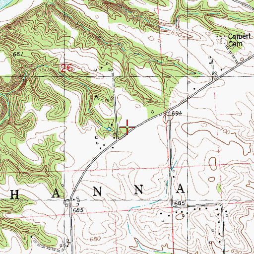 Topographic Map of Oak Grove School (historical), IL