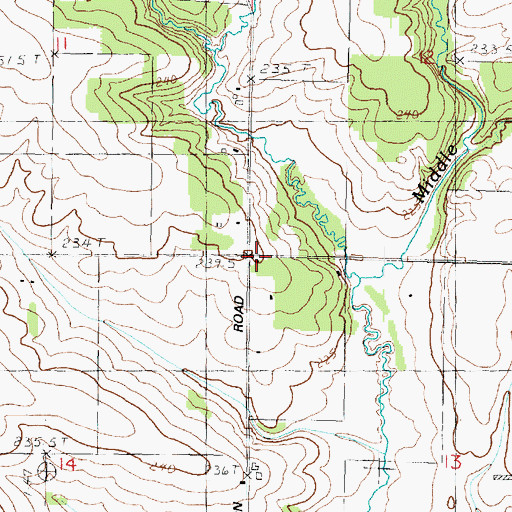 Topographic Map of Oak Grove School (historical), IL