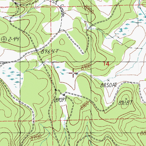 Topographic Map of Cienega Fourteen Tank, AZ