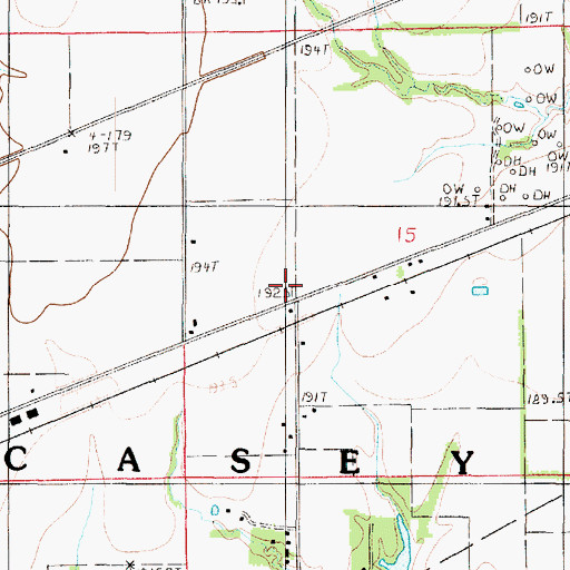 Topographic Map of Oak Leaf School (historical), IL
