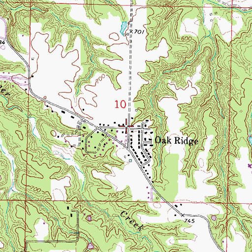 Topographic Map of Oak Ridge, IL