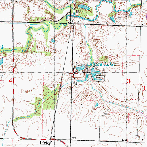 Topographic Map of Oak Ridge School (historical), IL