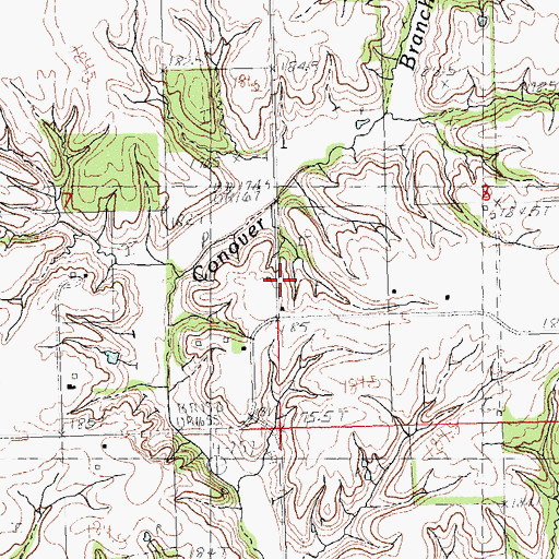 Topographic Map of Oak Ridge School (historical), IL