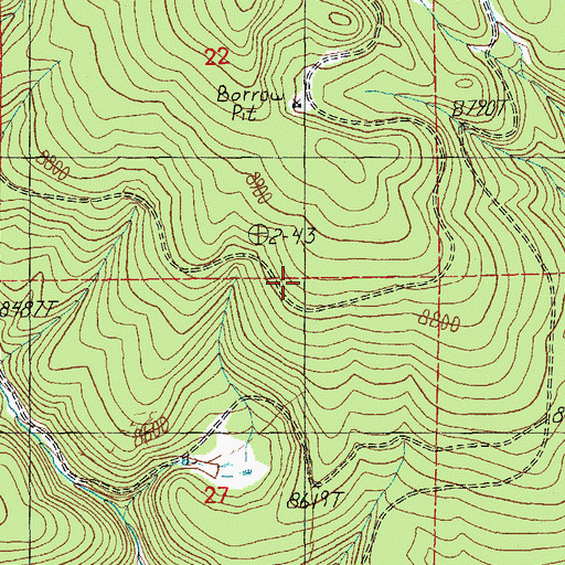 Topographic Map of Railroad Loop Tank, AZ