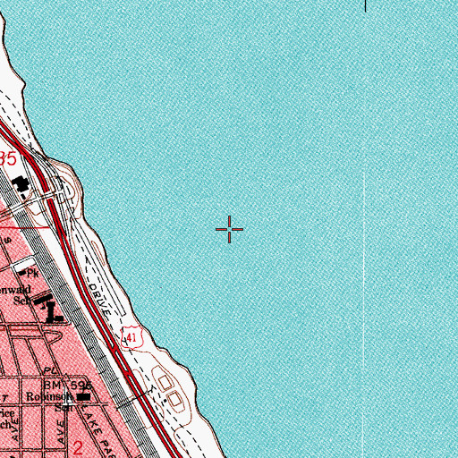 Topographic Map of Oakland Shoal, IL