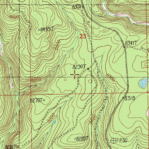 Topographic Map of East Fork Horse Tank, AZ