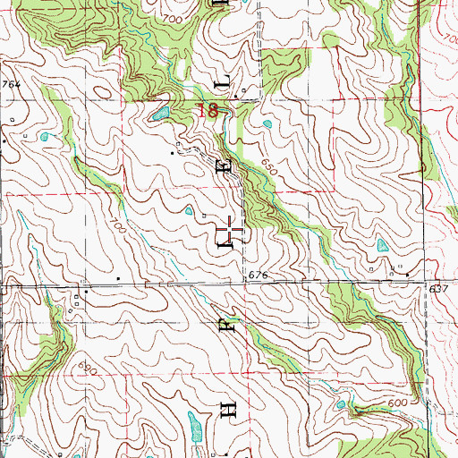 Topographic Map of Oakwood School (historical), IL