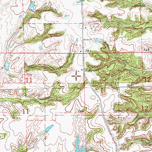 Topographic Map of Oakwood School (historical), IL