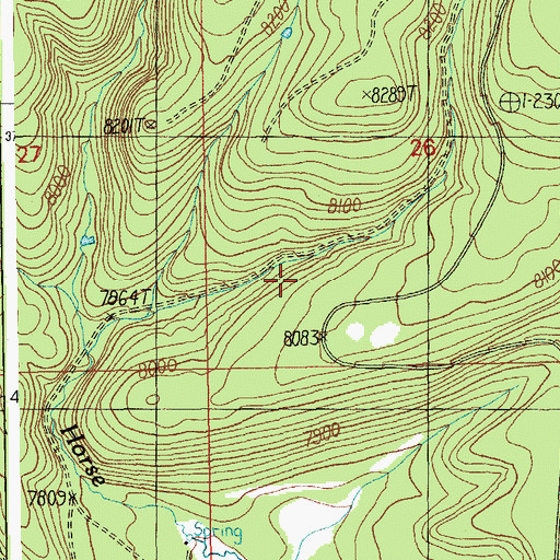 Topographic Map of Horse Tank, AZ