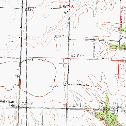 Topographic Map of Ogle School (historical), IL