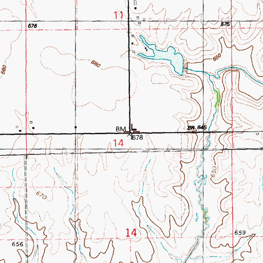 Topographic Map of Ohio Grove School (historical), IL