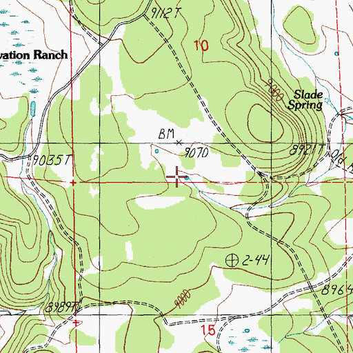 Topographic Map of Slade Tank, AZ