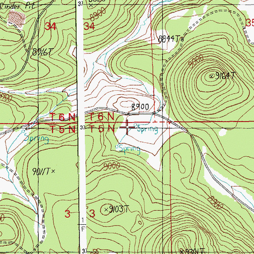 Topographic Map of Cienega Redondo Spring, AZ