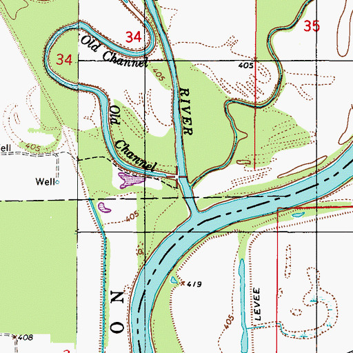 Topographic Map of Old Channel Embarras River, IL