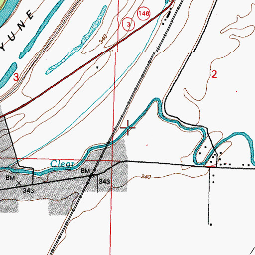 Topographic Map of Old Clear Creek, IL