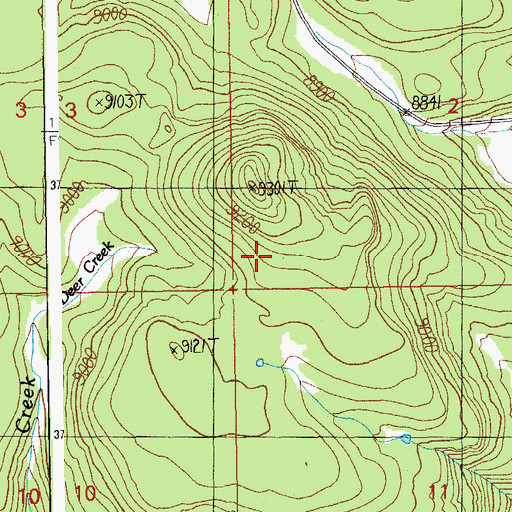 Topographic Map of Spur Eleven Tank, AZ