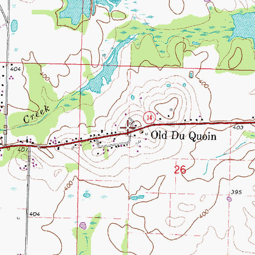 Topographic Map of Old Du Quoin, IL
