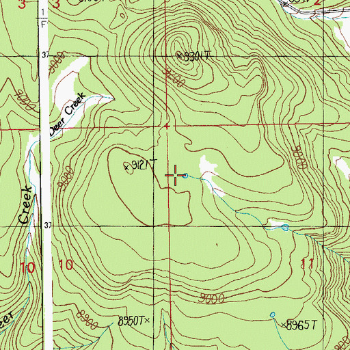 Topographic Map of Nine Bar Three Tank, AZ