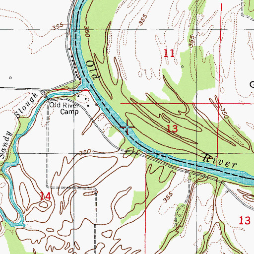 Topographic Map of Old River, IL