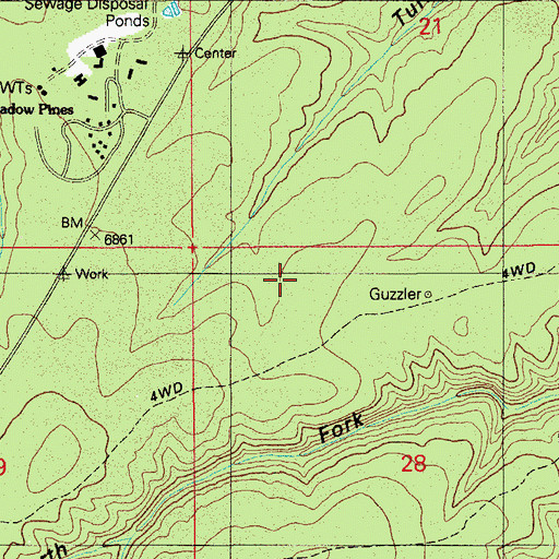 Topographic Map of Upper Turkey Tank, AZ