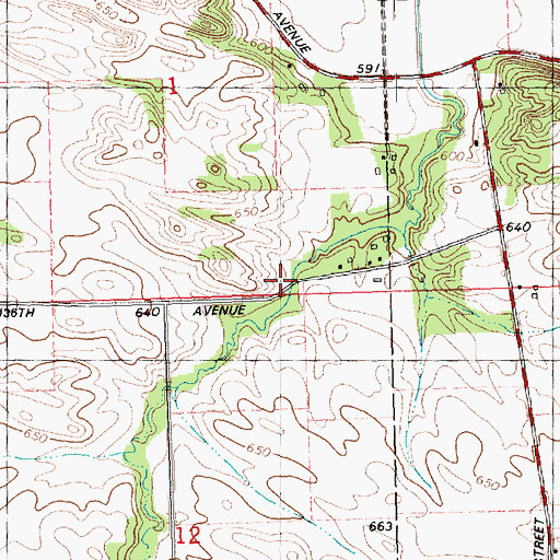 Topographic Map of Old Stage Line Monument, IL