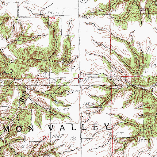 Topographic Map of Olive Branch School (historical), IL