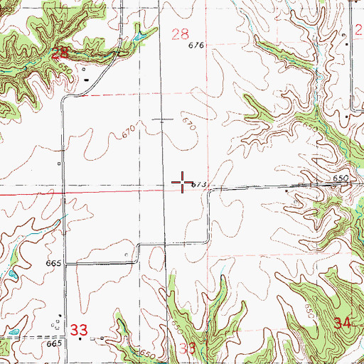 Topographic Map of Olive Branch School (historical), IL