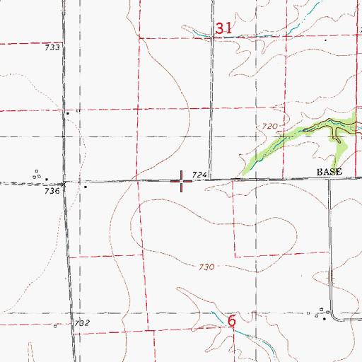 Topographic Map of Olive School (historical), IL