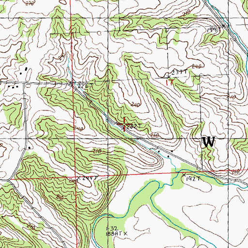 Topographic Map of Olive School (historical), IL