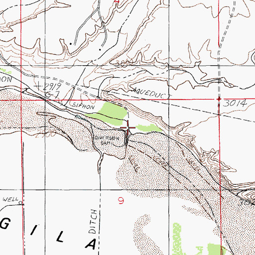 Topographic Map of Dry Lake Wash, AZ