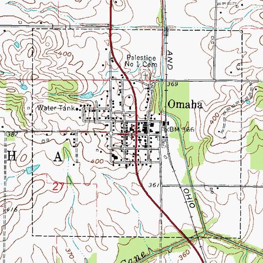 Topographic Map of Omaha, IL